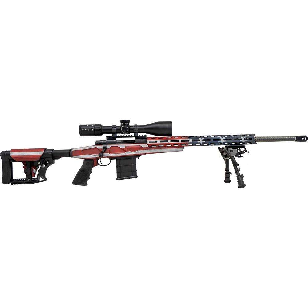 Rifles Long Guns Legacy Sports International Ready Series 6.5Creedmoor HOWA FLAG CHASSIS PKG RWB CARBON FIBER BBL 24" 6.5 CREEDMOOR 10RD MAG